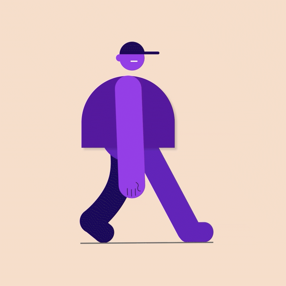 Walking Boy | walk cycle animation animation branding character design design graphic design illustration typography ui ux walk cycle