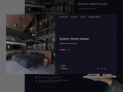 Concept website Smart House design figma interface interior photoshop site smarthouse technologu ui ux webdesign