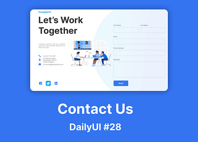 Contact Us #DailyUI #28 28 challenge contactus dailyui design ui ux