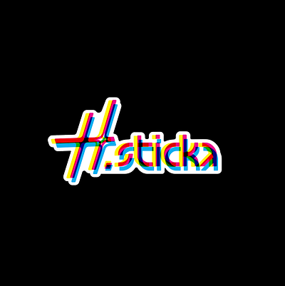 H. Sticka Design Logo branding cmyk design glitch graphic design illustration logo personal branding vector