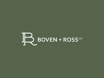 Boven and Ross branding design logo monogram vector wordmark