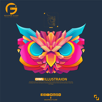 Owl Illustration characterlogo design graphic design illustration illustrator owlillustration vector