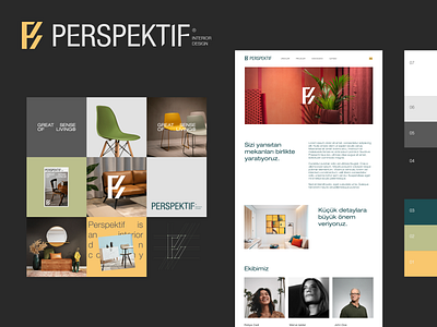 Perspektif - Brand Design branding design furniture graphic design logo logodesign logotype product typography ui web xd