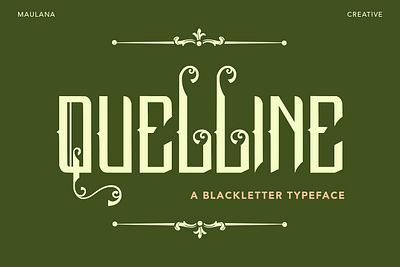 Quelline Blackletter Typeface Font branding font fonts graphic design logo nostalgic