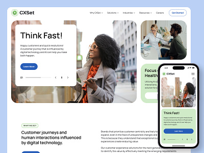 CXSet - Customer Experience Agency adobe agency blue customer digital experience figma graphic design green home page landing page marketing material design modern sketch ui user experience user interface ux xd