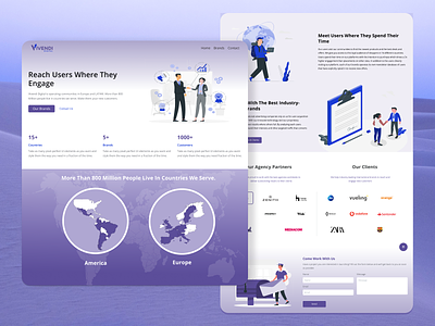 Marketing Agency Website agency website inspiration landing page landing page landing page ui marketing agency landin page marketing company ui marketing website purple website design ui design uiux uiux design user interface design ux design website design