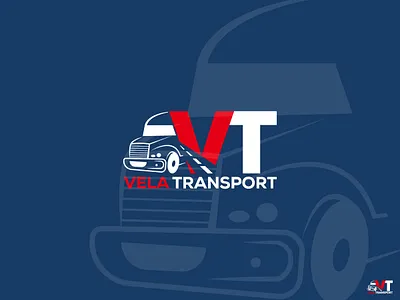Logo for VELA TRTANSPORT. brand logo branding business logo corporatelogo design flat logo icon design illustration logo logo maker transportation logo ui