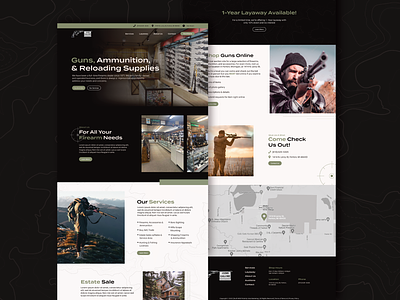 Home page concept for Guns Galore