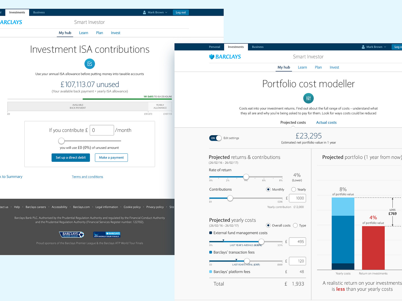 Barclays Smart Investor by Mike Reddington on Dribbble