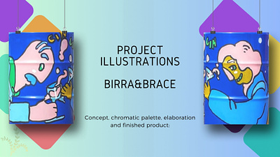 Birra & Brace illustrations branding design digital art illustration illustrator painting photoshop