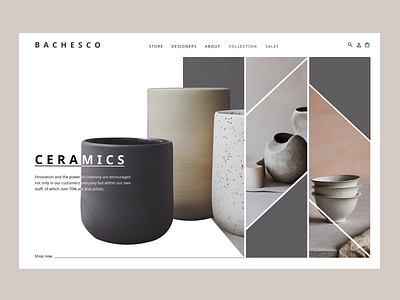 Сeramics store design ui ux