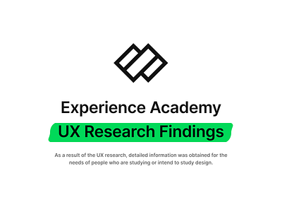 Experience Academy ✦ Research branding design education logo research ux uxdesign uxresearch web website