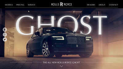 Rolls Royce landing page branding design graphic design illustration logo packaging typography ui vector