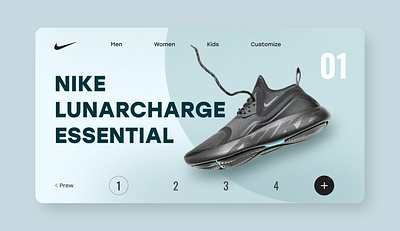 Nike sneakers landing page app branding design graphic design illustration la logo ui