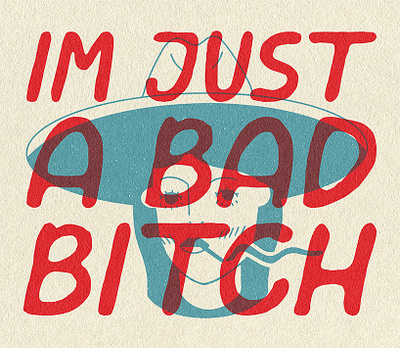 Bad Bitch art design graphic design illustration overprint poster vector