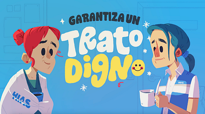 Trato digno - HIAS design illustration letras lettering migrante migrantes procreate tratodigno type vector