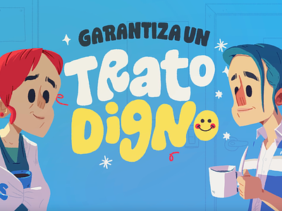 Trato digno - HIAS design illustration letras lettering migrante migrantes procreate tratodigno type vector