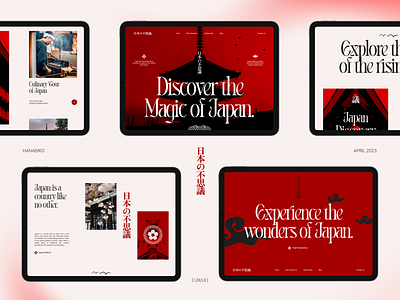 Hanabiko - Japan Travel Agency Website Design clean design japan landing minimal travel travel agency ui ux web website