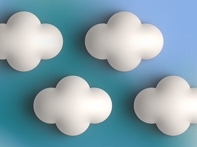 ☁️ ☁️ ☁️ 3d clouds gradient inflate sky type typography