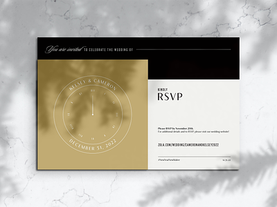 Wedding Invites | Full Suite black and gold branding invitations invite layout minimal new years nye suite type typography wedding