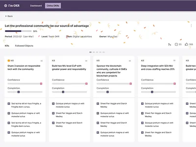 OKR management tool okr succeed ui