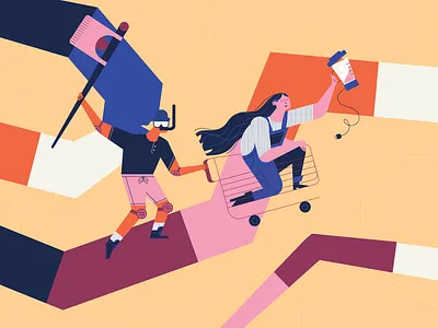 TargMargs alcohol blender board game cart drinking drunk fun game illustration party people person playful rpg shop shopping store summer target vector