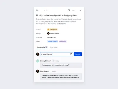 Task Overview asana comment crm design details jira label modal notion panel project project overview saas status task task overview to do trello ui ux
