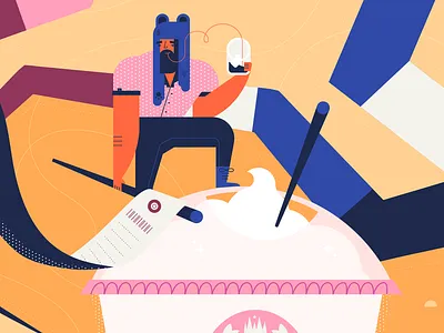 TargMargs bar bear bro cafe coffee drink drinking drunk illustration man party receipt shop shoppers shopping starbucks target whiskey whisky