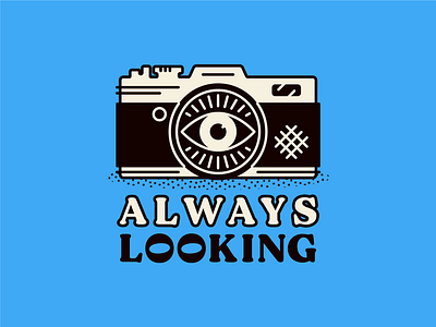 Always looking branding doodle illustration logo