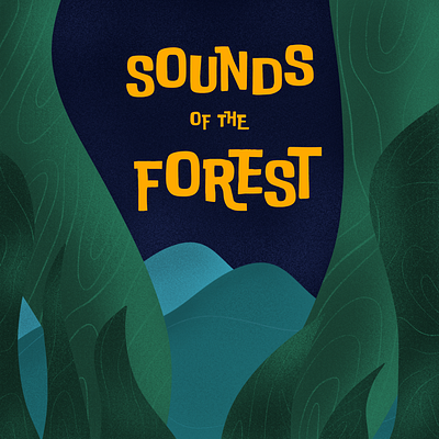 Sounds of the Forest - children's book cover book book cover childrens book cover forest green illustration illustrator nature procreate sounds title vegetal