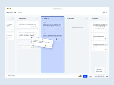 Volley Kanban Board board dashboard kanban management platform task board track ui ui design user expierence volley