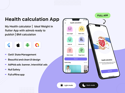 My Health calculator | Ideal Weight in flutter App androidapp bmi calories diet flutter flutterui health healthcalculation ideal weight ios ui uiux weight gain weight loss