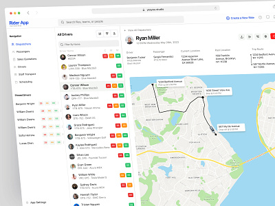 Transportation Management Dashboard admin app clean dashboard lyft management on demand rides product design ride booking ride share saas schedule schedule rides taxi taxi booking transportation uber ui ux web app