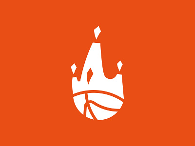 Basketball Crown Logo ball basketball brand branding champion crown design game hoops identity king logo logos majestic orange sport winner