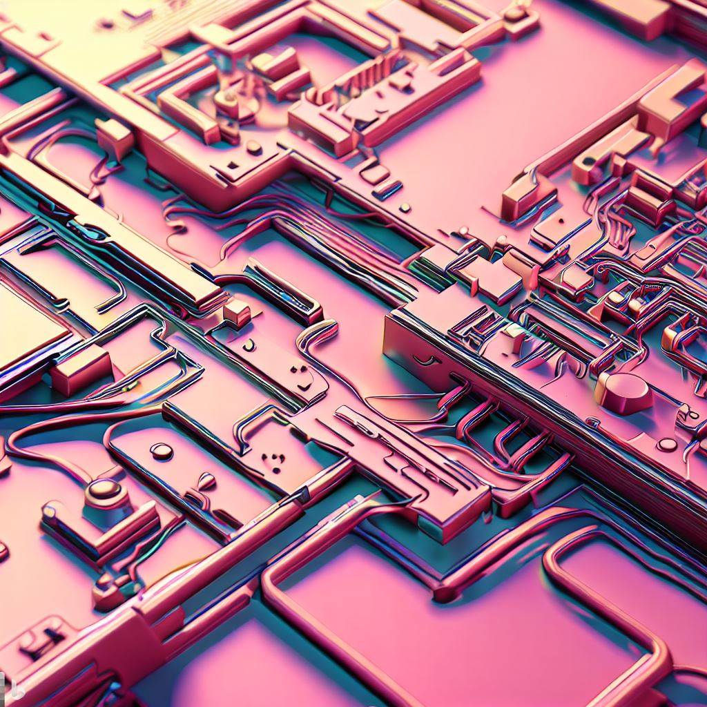 Circuit 3d ai design illustrations modern mordern