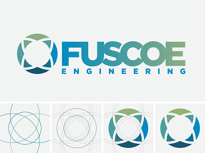 Engineering Firm Rebrand blue green circle engineering gradient logo logo design rebrand