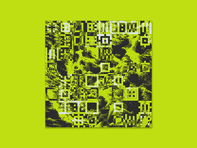 Experimental Pattern Exploration album album art album cover busy chaotic cyberpunk dithering futuristic geometric graphic design green intense pattern