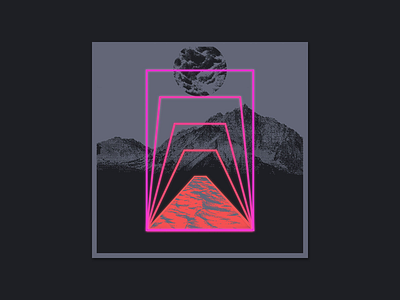 Album Cover Concept album album art album cover dithering graphic design illustration liminal music ominous synthwave vaporwave vibe