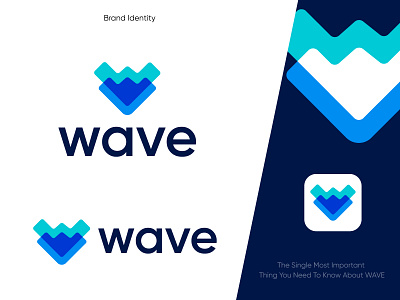 wave, logo, logo design, branding abstract brand identity branding eye catching logo logo logo agency logo design logo design agency logo designer logo mark logos meaningful logo minimalist logo professional logo simple logo tech logo technology visual identity wave logo