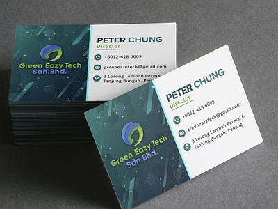 Green Eazy Tech Sdn. Bhd. | Name Card Design design focal concepts graphic design illustration jonwkhoo namecard peter chung