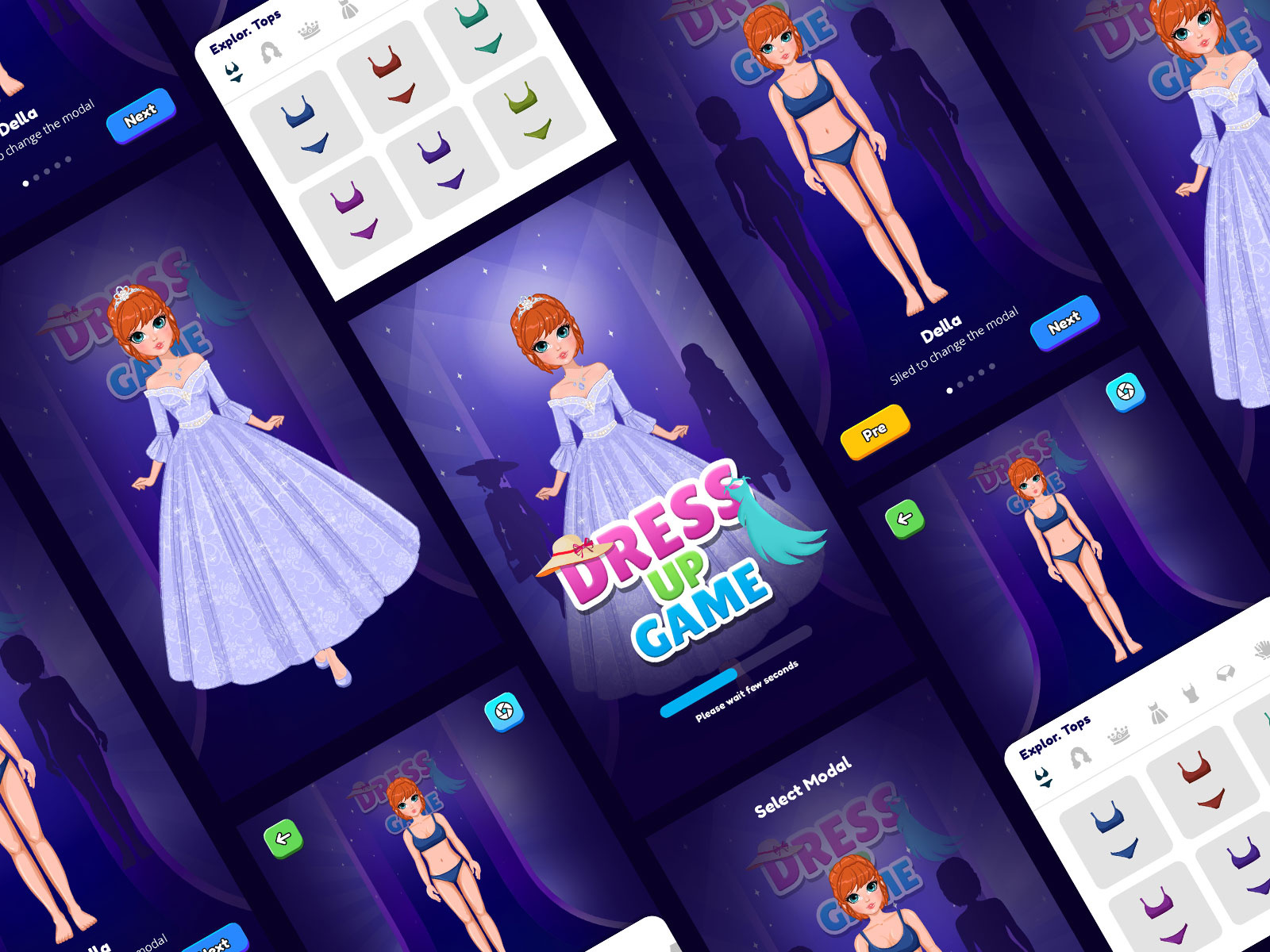 Dress Up Game UI by Jagdish Chodvadiya on Dribbble