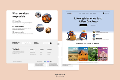 Travel Agency Landing Page agency blue branding concept design graphic design illustration landingpage logo travel ui uidesign ux uxdesign vector yellow