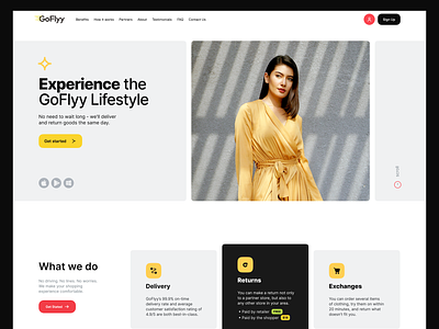 GoFlyy - Promo page concept for shoppers concept design illustration interface minimal promo ui ux web website