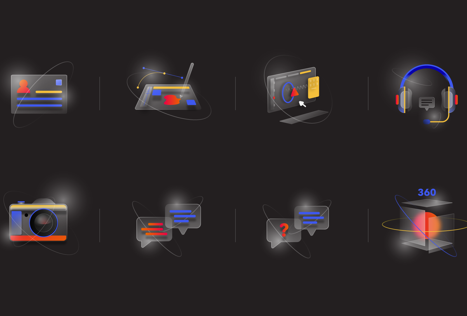 Glass icon pack by Bo Aurora on Dribbble