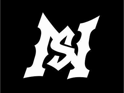 NS Initial chrome combine design elrgant hiphop initial letters logotype minimal minimalist power sport team typo typography urban vector