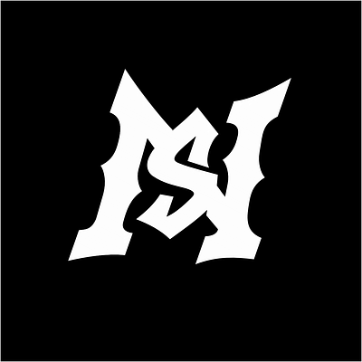 NS Initial chrome combine design elrgant hiphop initial letters logotype minimal minimalist power sport team typo typography urban vector