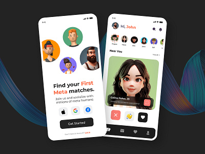 Dating App Design graphic design ui