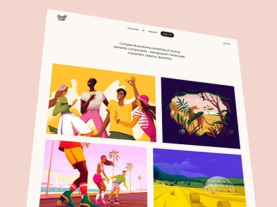 Bright Funk - Complex Illustration Style Direction abstract illustration animation art direction character illustration complex illustration illustration illustration style landing page design motion graphics web design website design