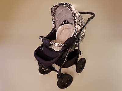 baby stroller 3d model 3d design graphic design product stroller