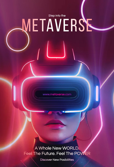 METAVERSE POSTER design future futuristic graphic design met averse technology video poster virtual reality vr